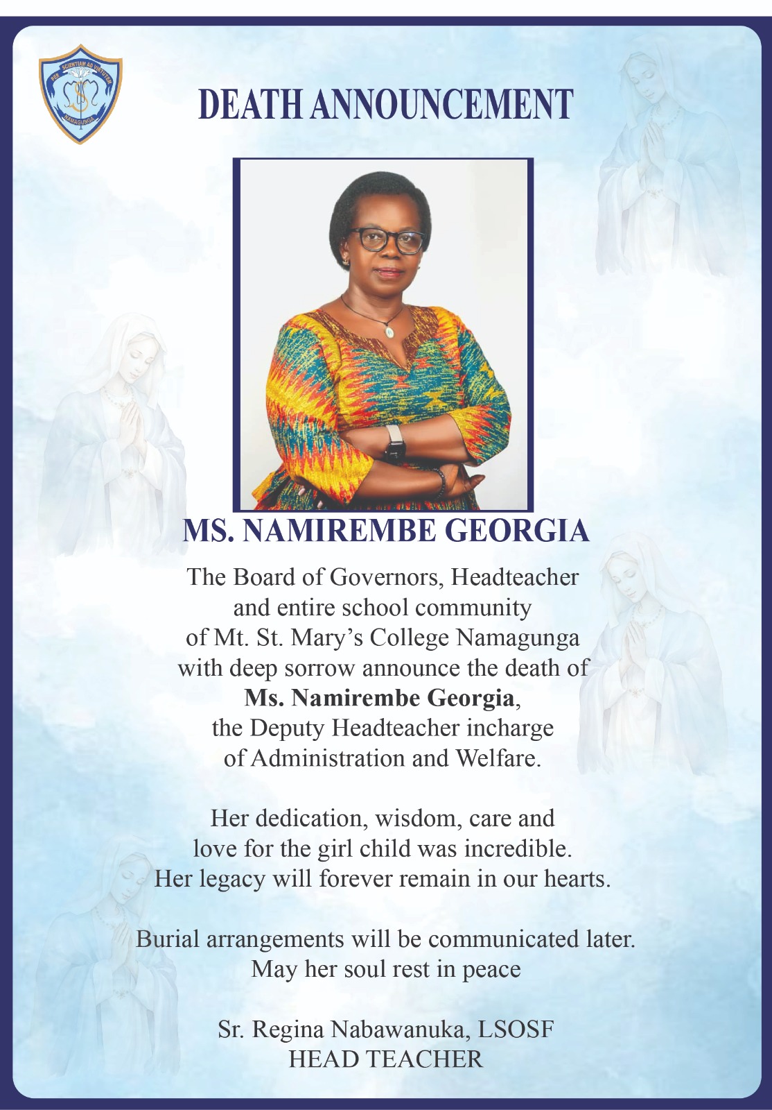 Ms. Namirembe Georgia Ms. Namirembe Georgia
